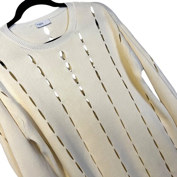 NWOT Rosetta Getty Slash Panel Pullover Sweater Top L Silk Luxury Designer 2024 - Picture 7 of 7